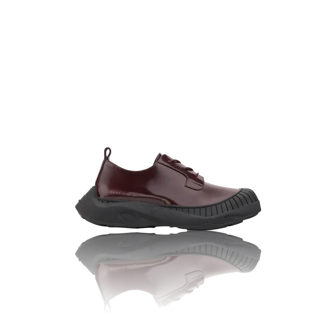 Burgundy Leather Oxford Shoes