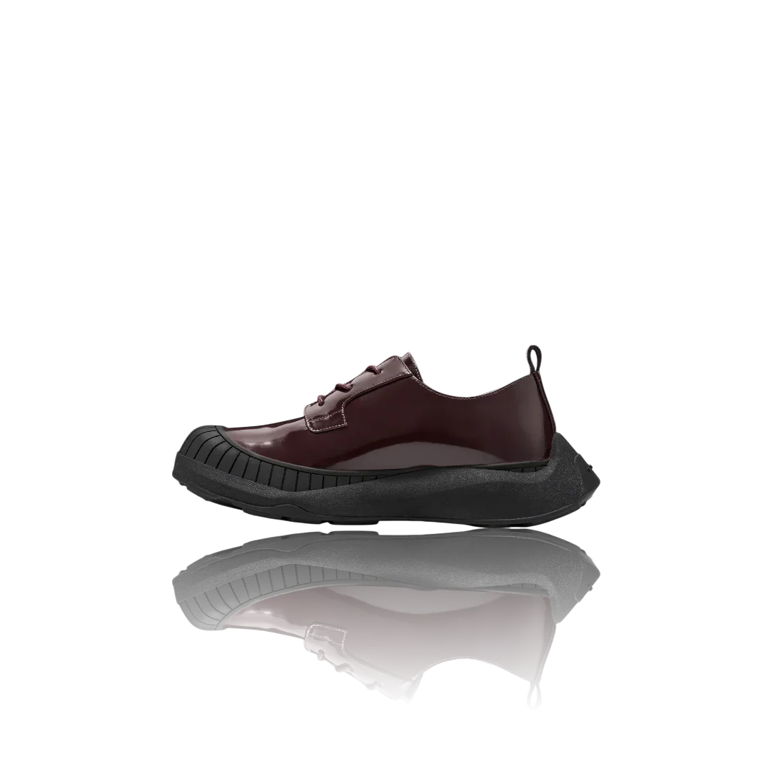 Burgundy Leather Oxford Shoes
