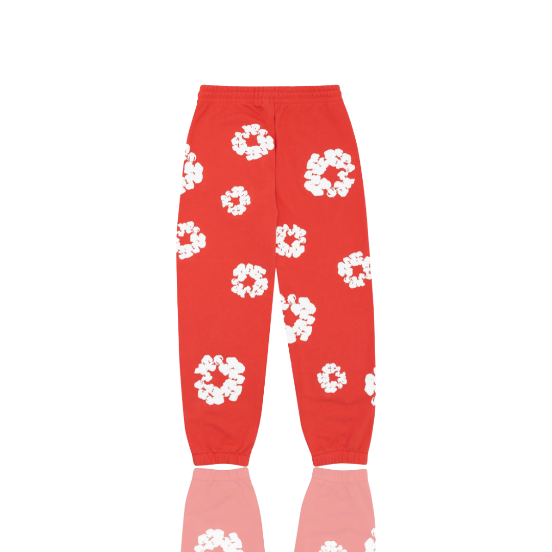 Denim Tears Red ‘The Cotton Wreath’ Sweatpants