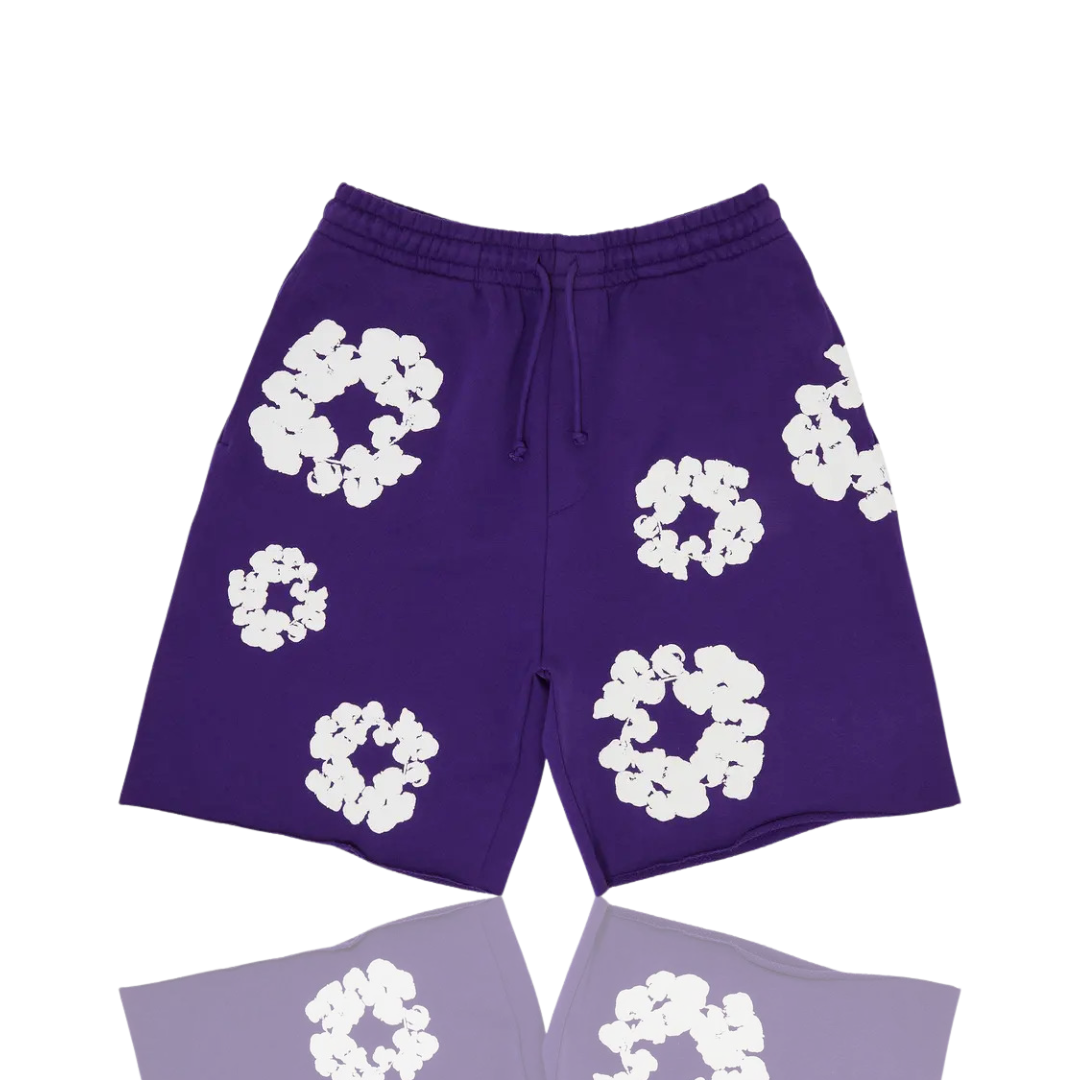Denim Tears Purple ‘The Cotton Wreath’ Shorts