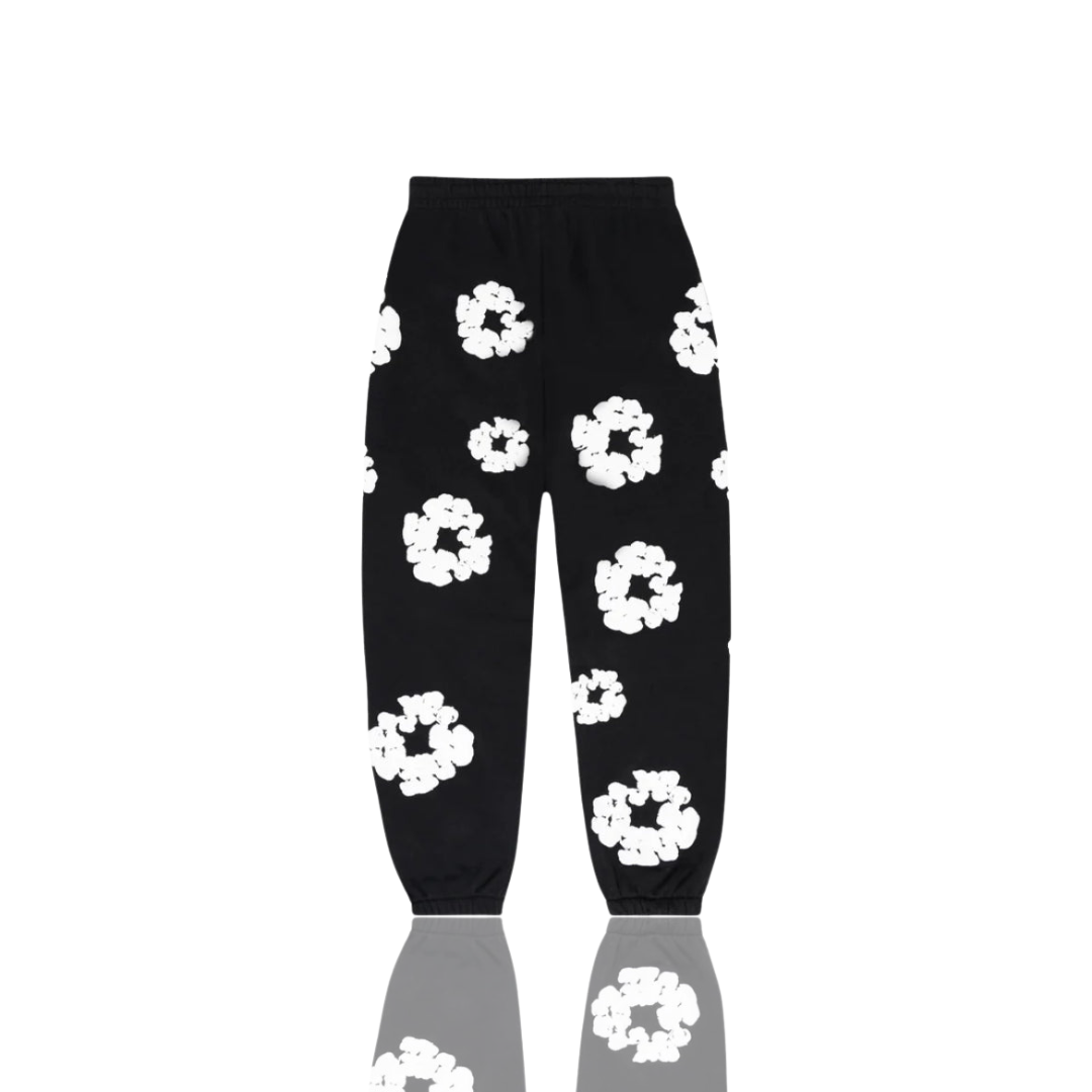 Denim Tears Black ‘The Cotton Wreath’ Sweatpants