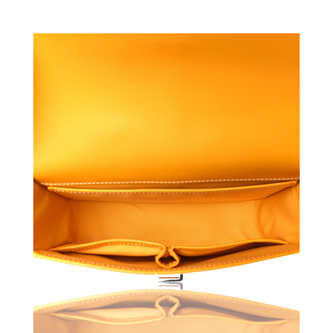 Yellow Goyard Messenger Bag