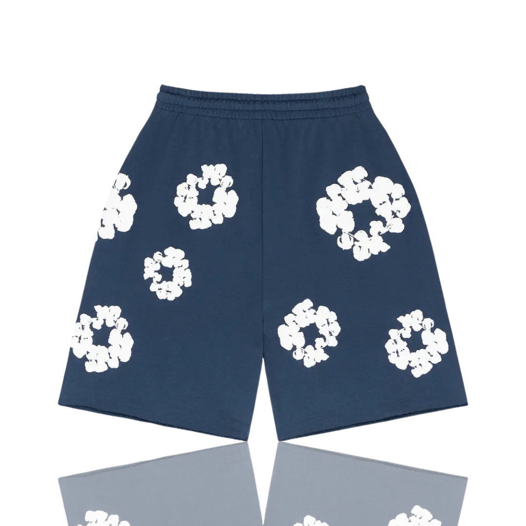 Denim Tears Navy ‘The Cotton Wreath’ Shorts