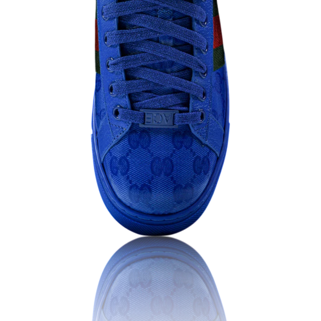 Guссi Ace Web 'Blue Monogram'