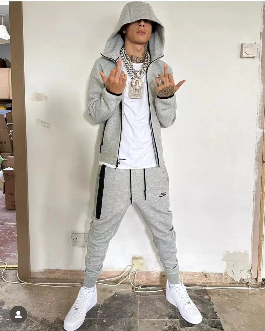 Tech Fleece Tracksuit - Grey