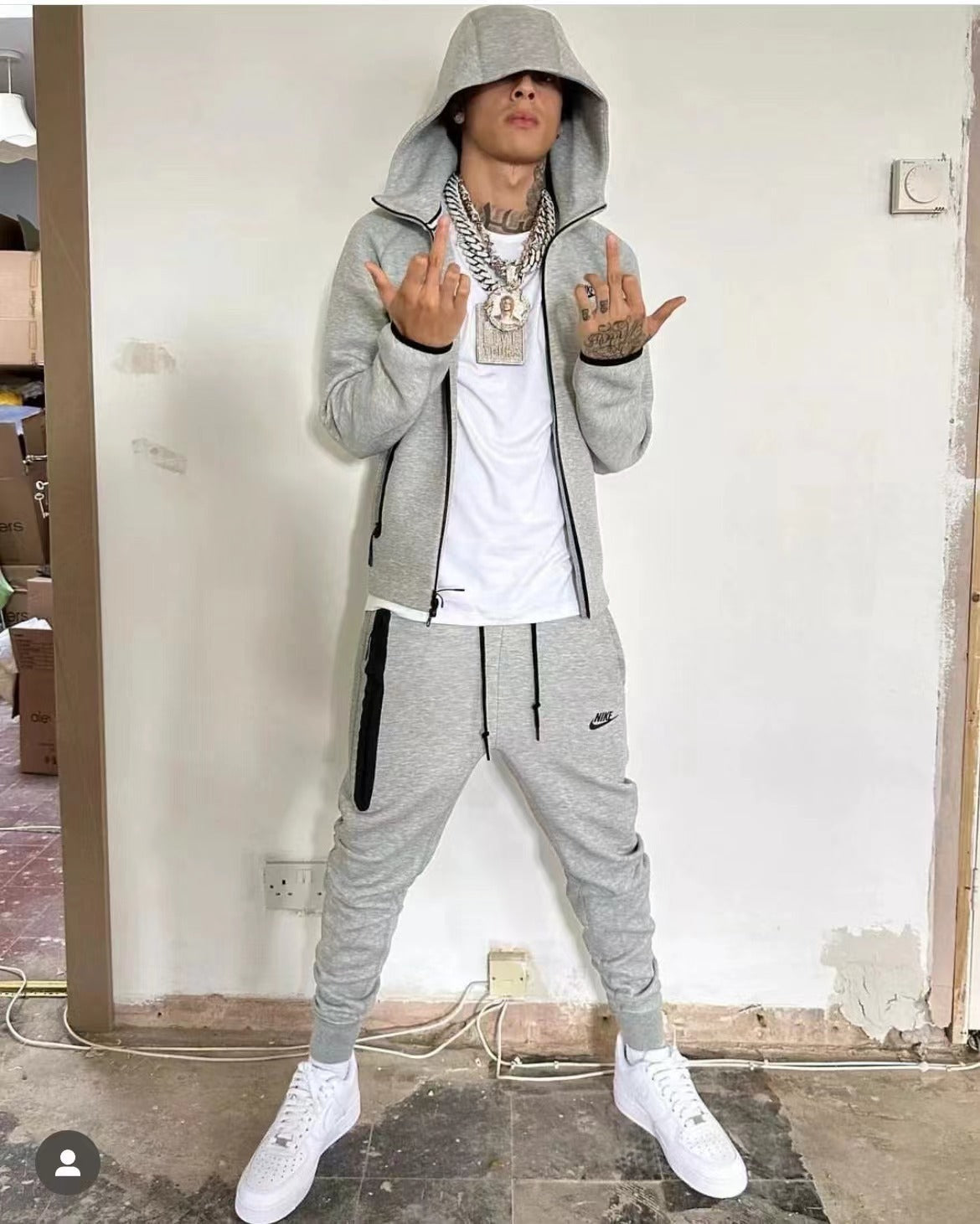 Tech Fleece Tracksuit - Grey