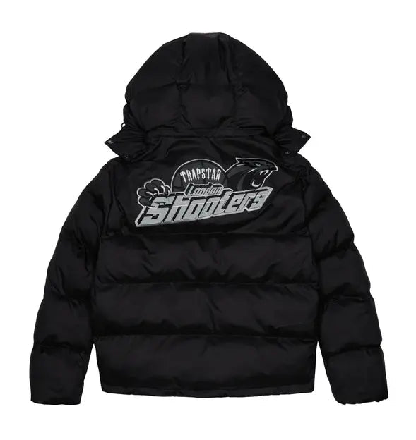 Trapstar Shooters Hooded Puffer Jacket (BLACK/REFLECTIVE) Wreps