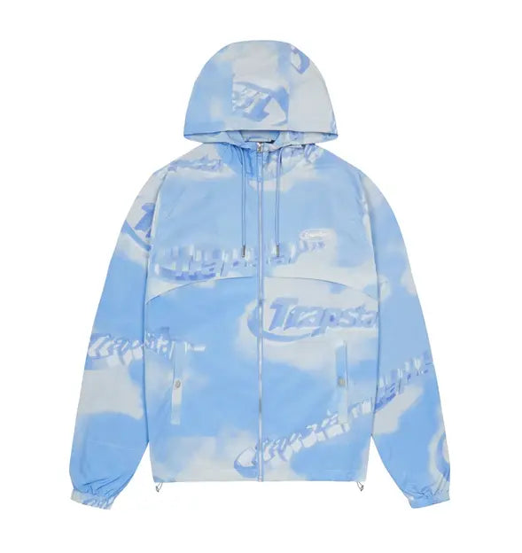 Trapstar Hyperdrive Cloud Windbreaker Jacket - (BLUE/WHITE) Wreps