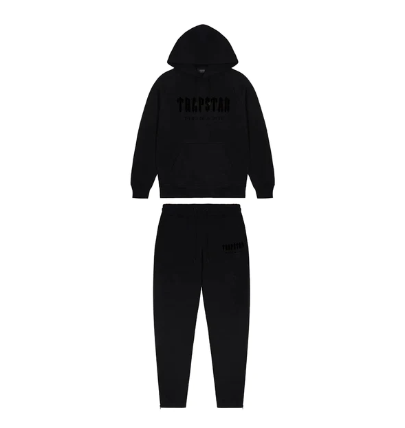 Trapstar Chenille Decoded 2.0 Hoodie Tracksuit - (BLACKOUT EDITION)