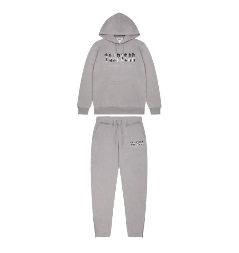 Trapstar Chenille Camo Decoded Hooded Anniversary Tracksuit - (GREY) Trapstar