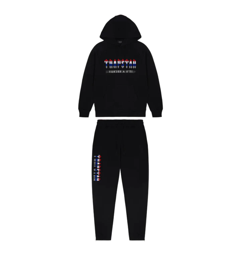 Trapstar Chenille Decoded 2.0 Hoodie Tracksuit - (BLACK REVOLUTION EDITION)