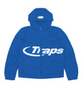 Trapstar Hyperdrive Hooded Puff Puffer Jacket - (BLUE/WHITE) Wreps
