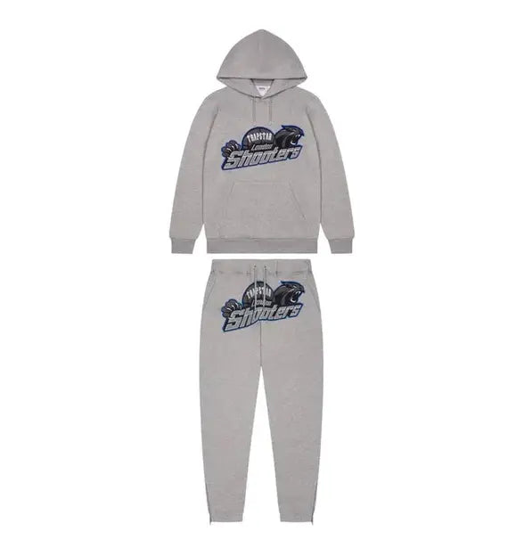 Trapstar Shooters Hoodie Tracksuit - (GREY ICE FLAVOURS) Trapstar