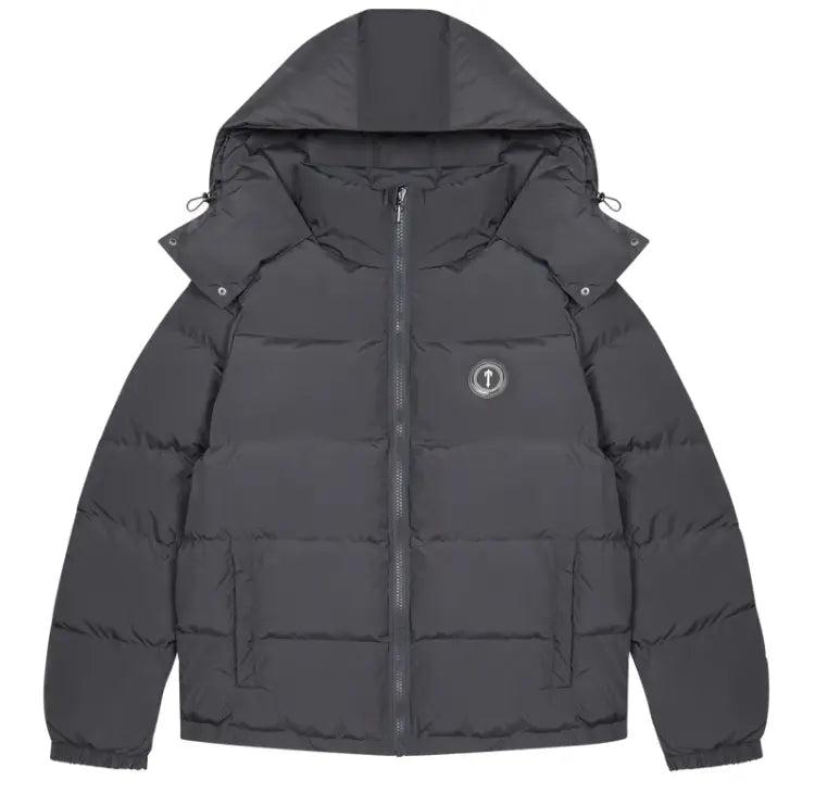 Trapstar Irongate Detachable Hooded Puffer Jacket - (STONE GREY) Wreps
