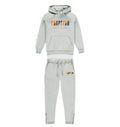 Trapstar Chenille Decoded Hoodie Tracksuit - (GREY/ORANGE EDITION) Trapstar