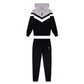 Trapstar V Stripe Tracksuit - (BLACK/WHITE/MARL GREY) Trapstar