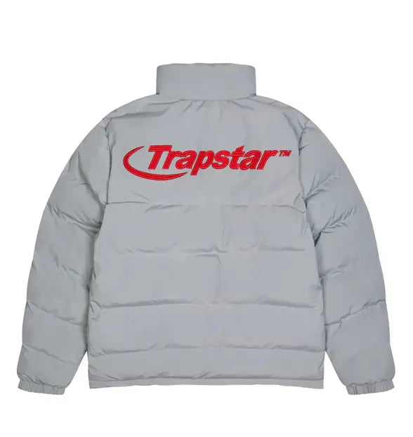 Trapstar Hyperdrive Puffer Jacket 2.0 - (LIGHT GREY/RED) Wreps