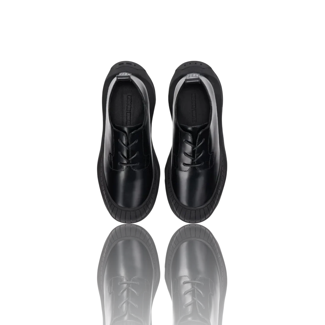 Black Leather Oxford Shoes