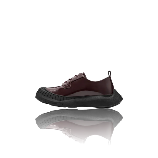 Burgundy Leather Oxford Shoes