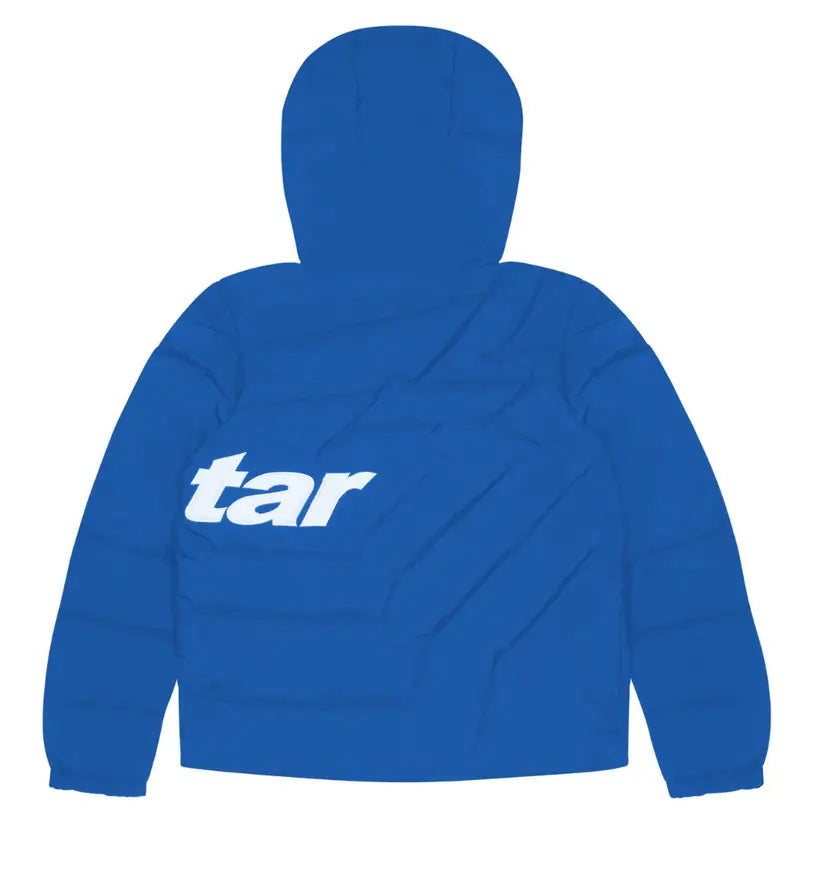 Trapstar Hyperdrive Hooded Puff Puffer Jacket - (BLUE/WHITE) Wreps