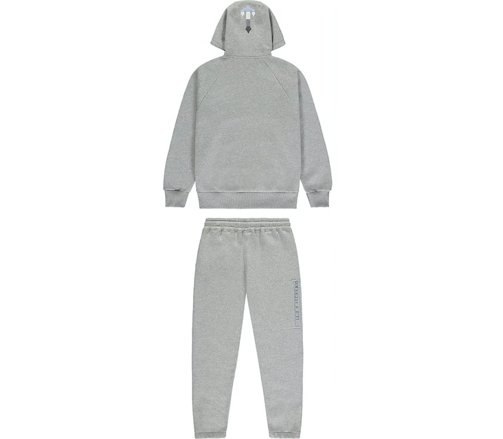 Trapstar Chenille Decoded 2.0 Hoodie Tracksuit - (GREY/ICE BLUE)