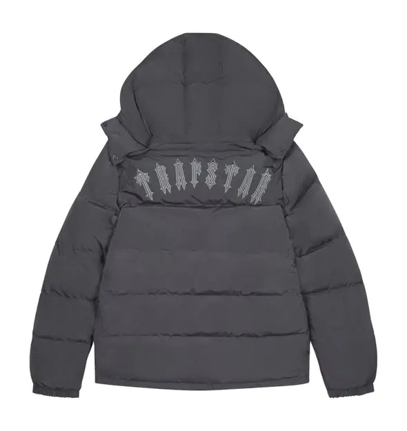 Trapstar Irongate Detachable Hooded Puffer Jacket - (STONE GREY) Wreps