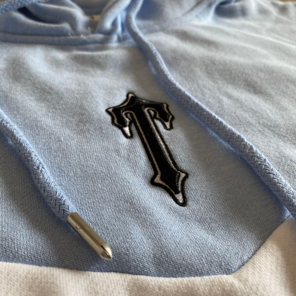Trapstar V Stripe Tracksuit - (CASHMERE BLUE/WHITE/MARL GREY)