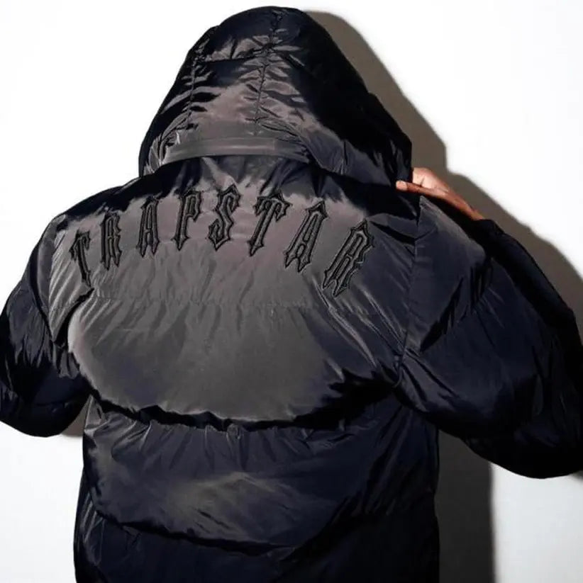 Trapstar Irongate Detachable Hooded Puffer Jacket - (BLACKOUT EDITION) Wreps
