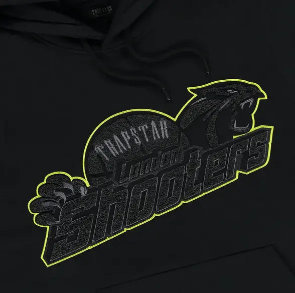 Trapstar Shooters Hoodie Tracksuit - (BLACK/LIME) Trapstar