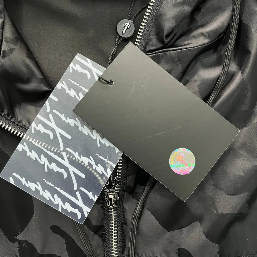 Trapstar Irongate T Jacquard Windbreaker Jacket - (BLACK) Wreps