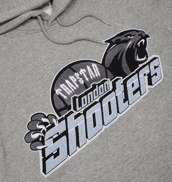 Trapstar Shooters Hoodie Tracksuit - (GREY/SKY BLUE) Trapstar