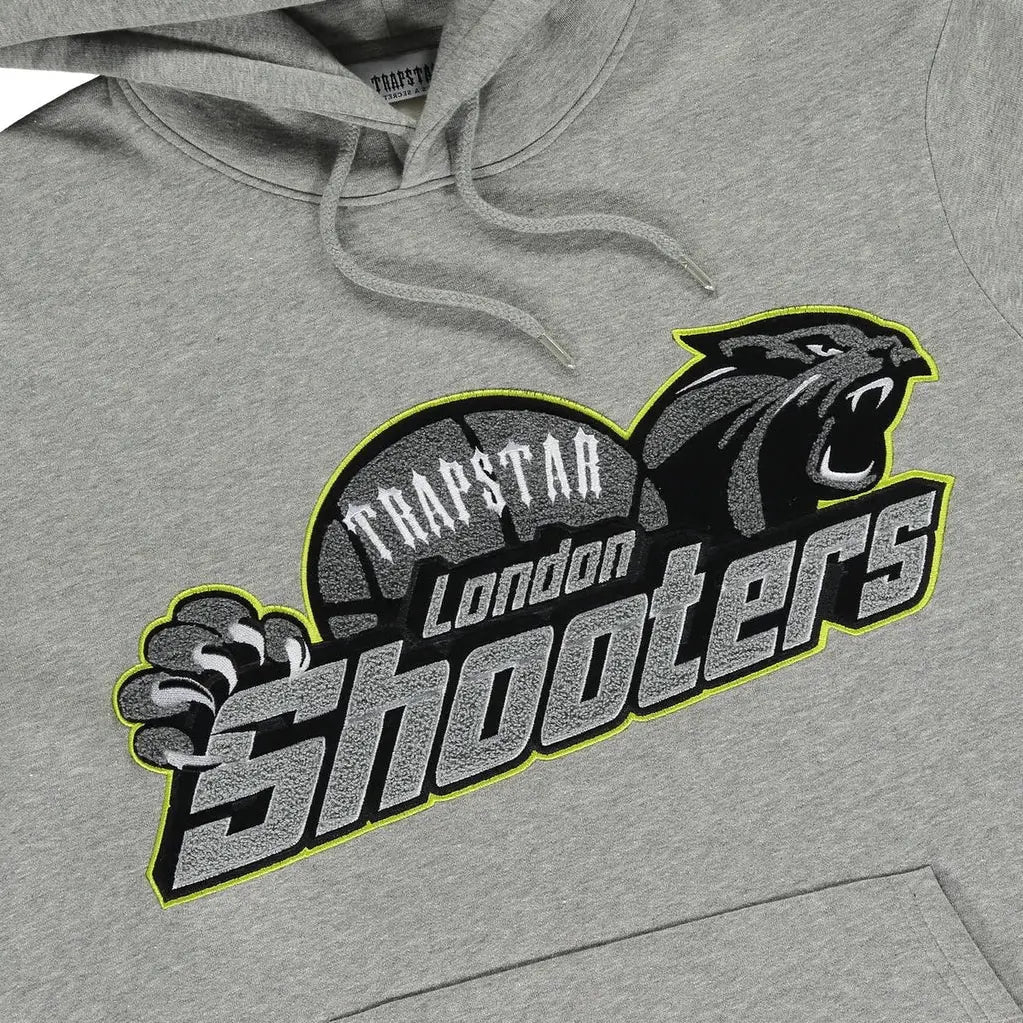 Trapstar Shooters Hoodie Tracksuit - (GREY/LIME) Trapstar