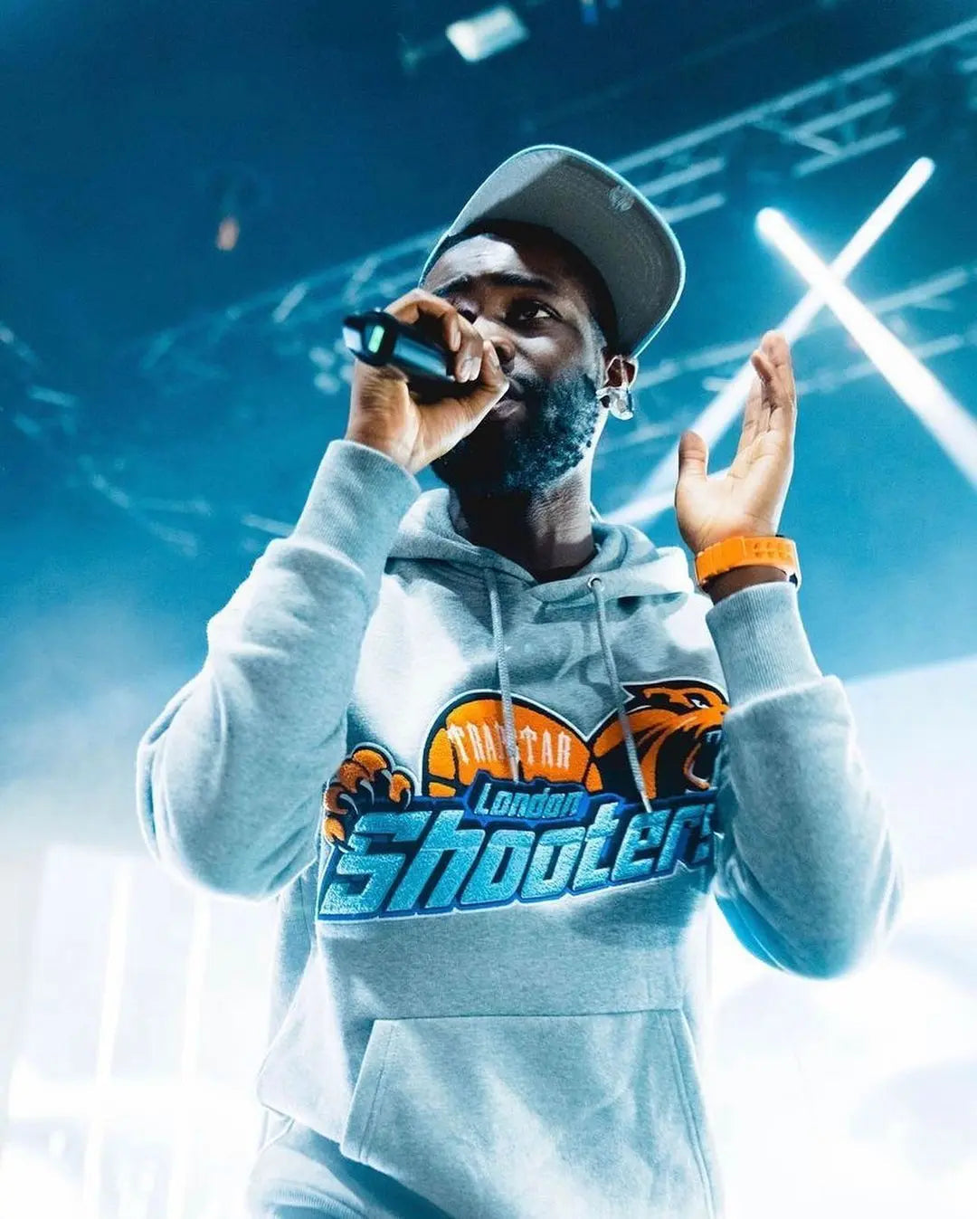 Trapstar Shooters Hoodie Tracksuit - (GREY/ORANGE) Trapstar