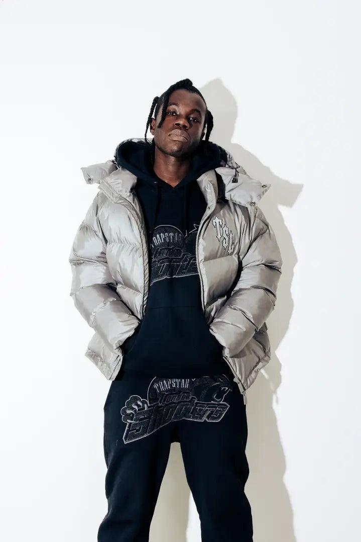 Trapstar Shooters Hooded Puffer Jacket - (GREY) Wreps