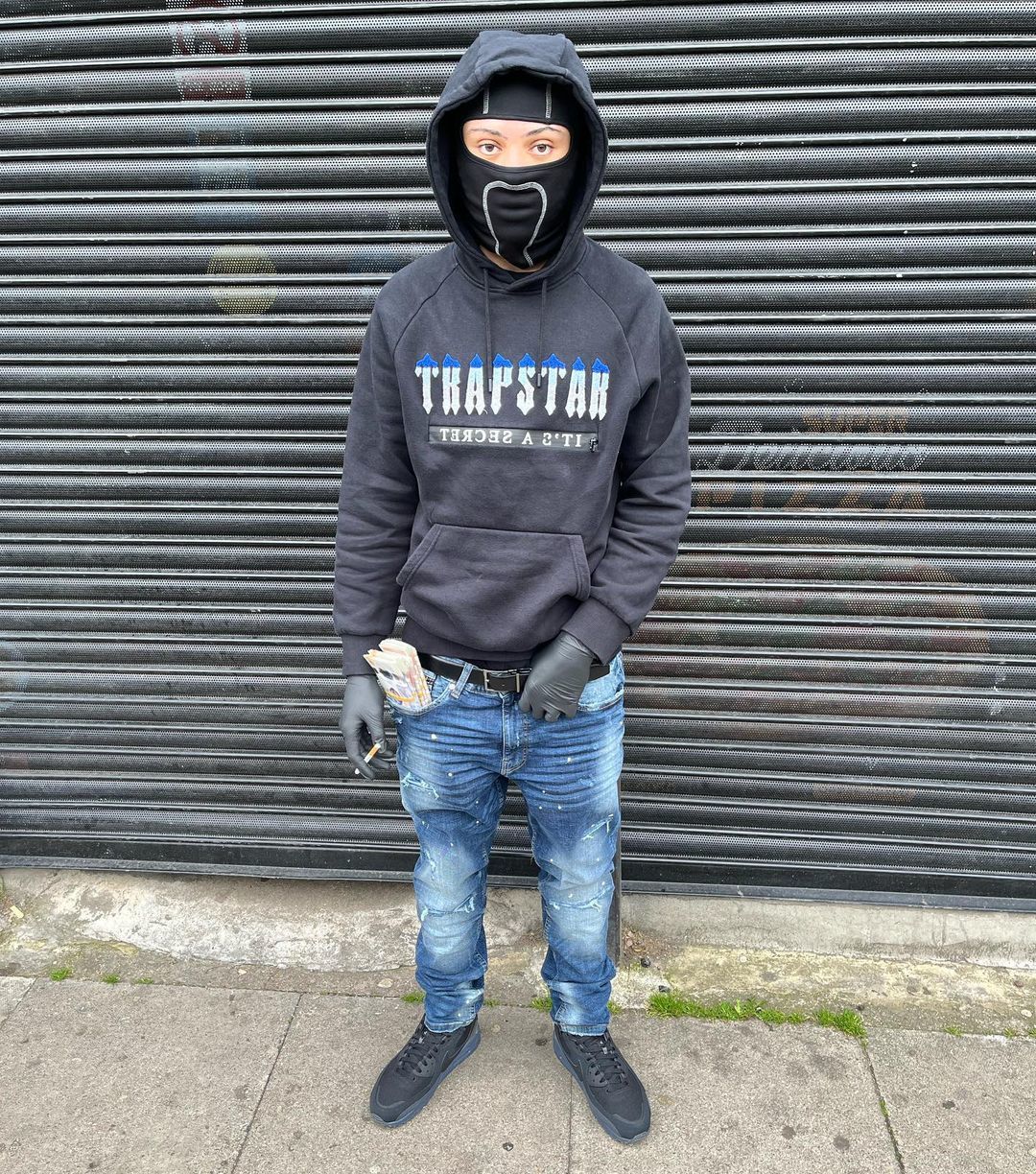 Trapstar Chenille Decoded 2.0 Hoodie Tracksuit - (BLACK ICE EDITION)