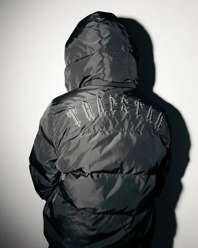 Trapstar Irongate Detachable Hooded Puffer Jacket - (STONE GREY) Wreps