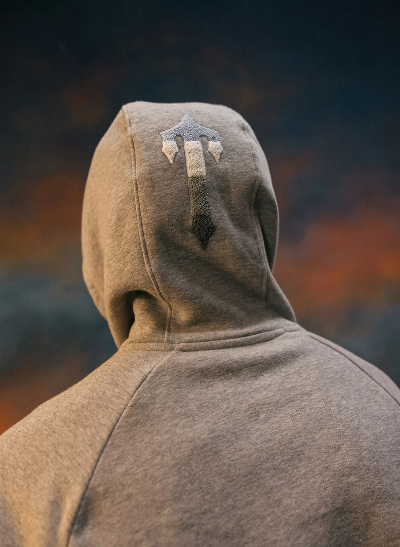 Trapstar Chenille Decoded 2.0 Hoodie Tracksuit - (GREY/ICE BLUE)