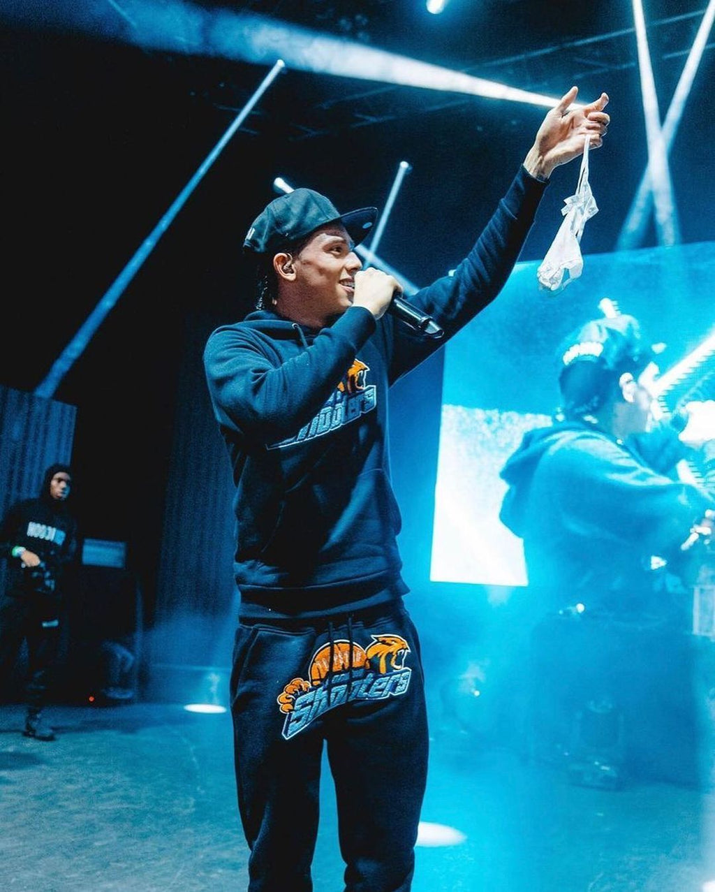 Trapstar Shooters Hoodie Tracksuit - (BLACK/ORANGE)