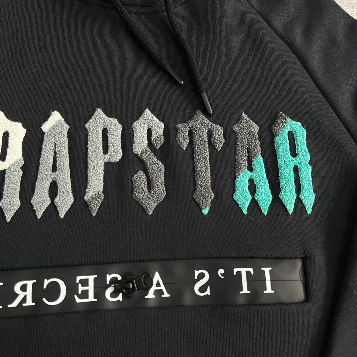Trapstar Chenille Decoded 2.0 Hoodie Tracksuit - (BLACK/TEAL)