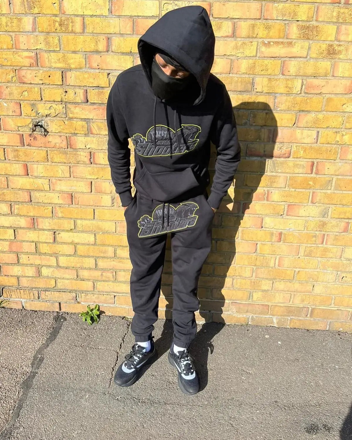 Trapstar Shooters Hoodie Tracksuit - (BLACK/LIME) Trapstar