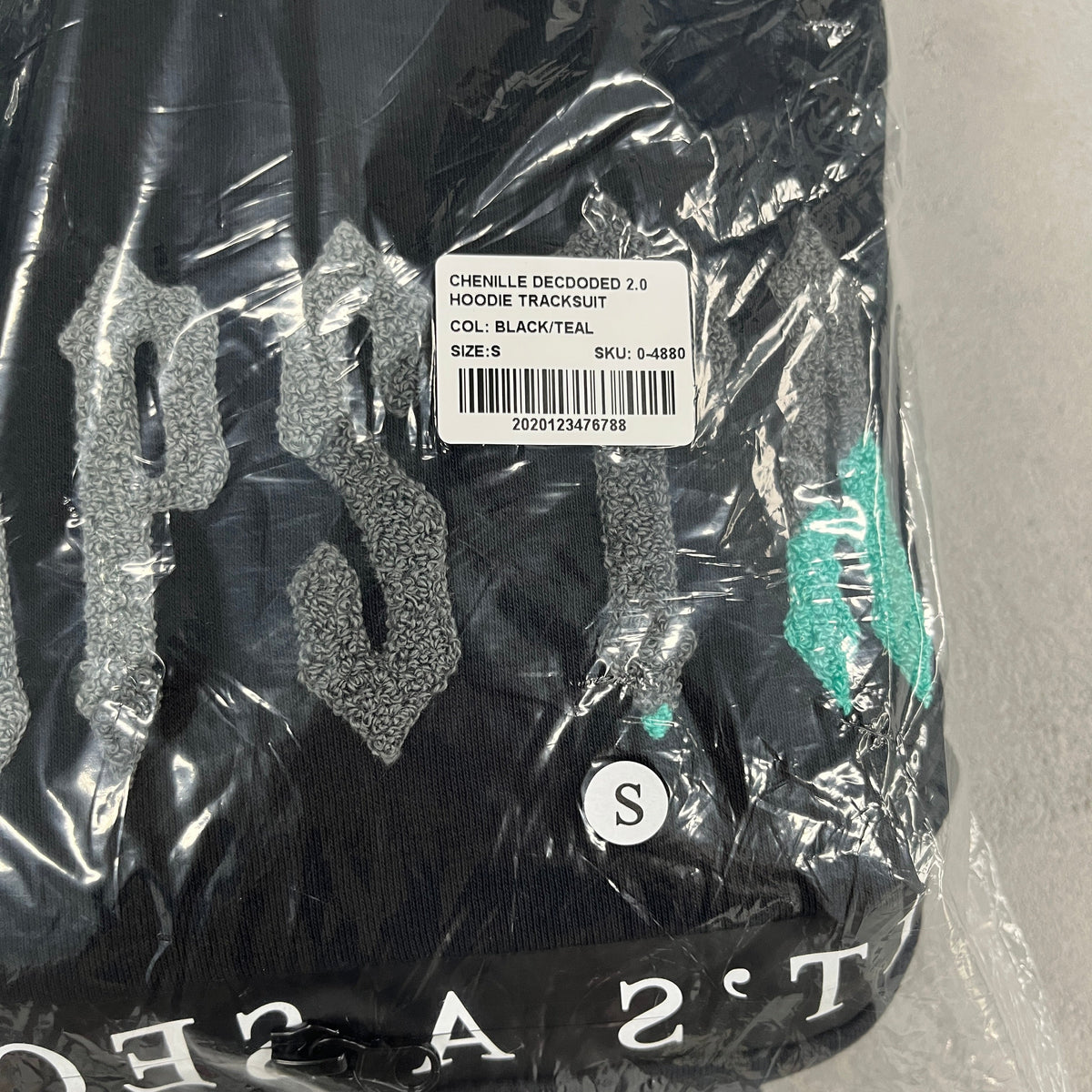 Trapstar Chenille Decoded 2.0 Hoodie Tracksuit - (BLACK/TEAL)