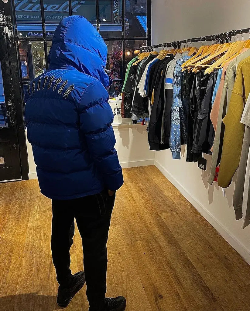 Trapstar Irongate Detachable Hooded Puffer Jacket - (DAZZLING BLUE) Wreps
