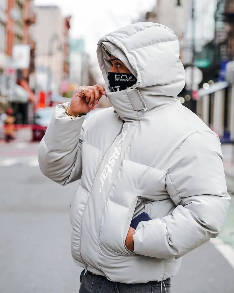 Hyperdrive Technical Puffer Jacket - Light Grey Wreps