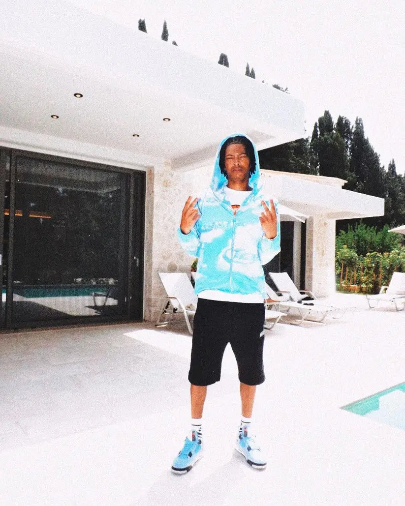 Trapstar Hyperdrive Cloud Windbreaker Jacket - (BLUE/WHITE) Wreps
