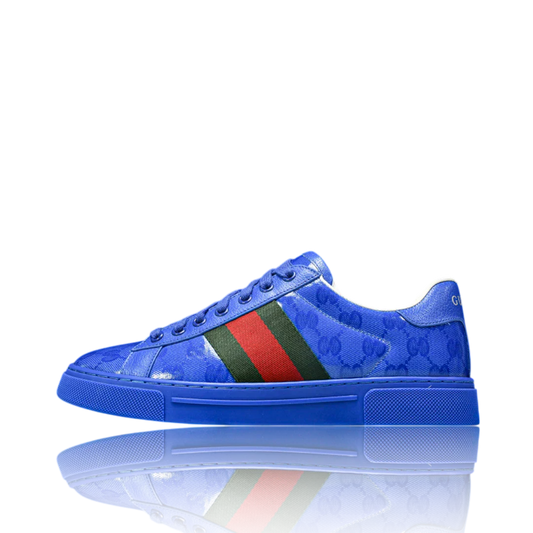 Guссi Ace Web 'Blue Monogram'