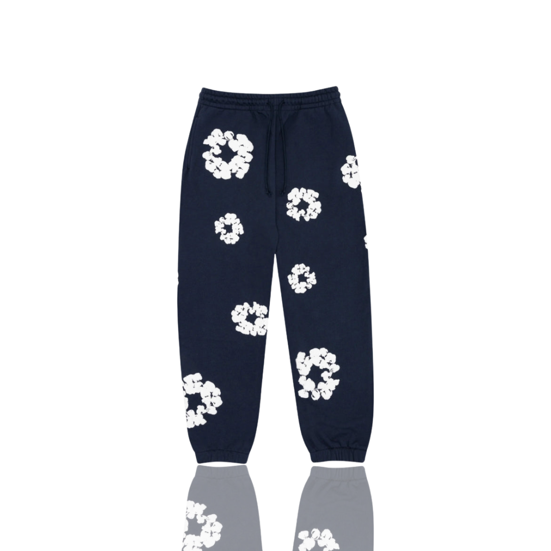 Denim Tears Navy ‘The Cotton Wreath’ Sweatpants