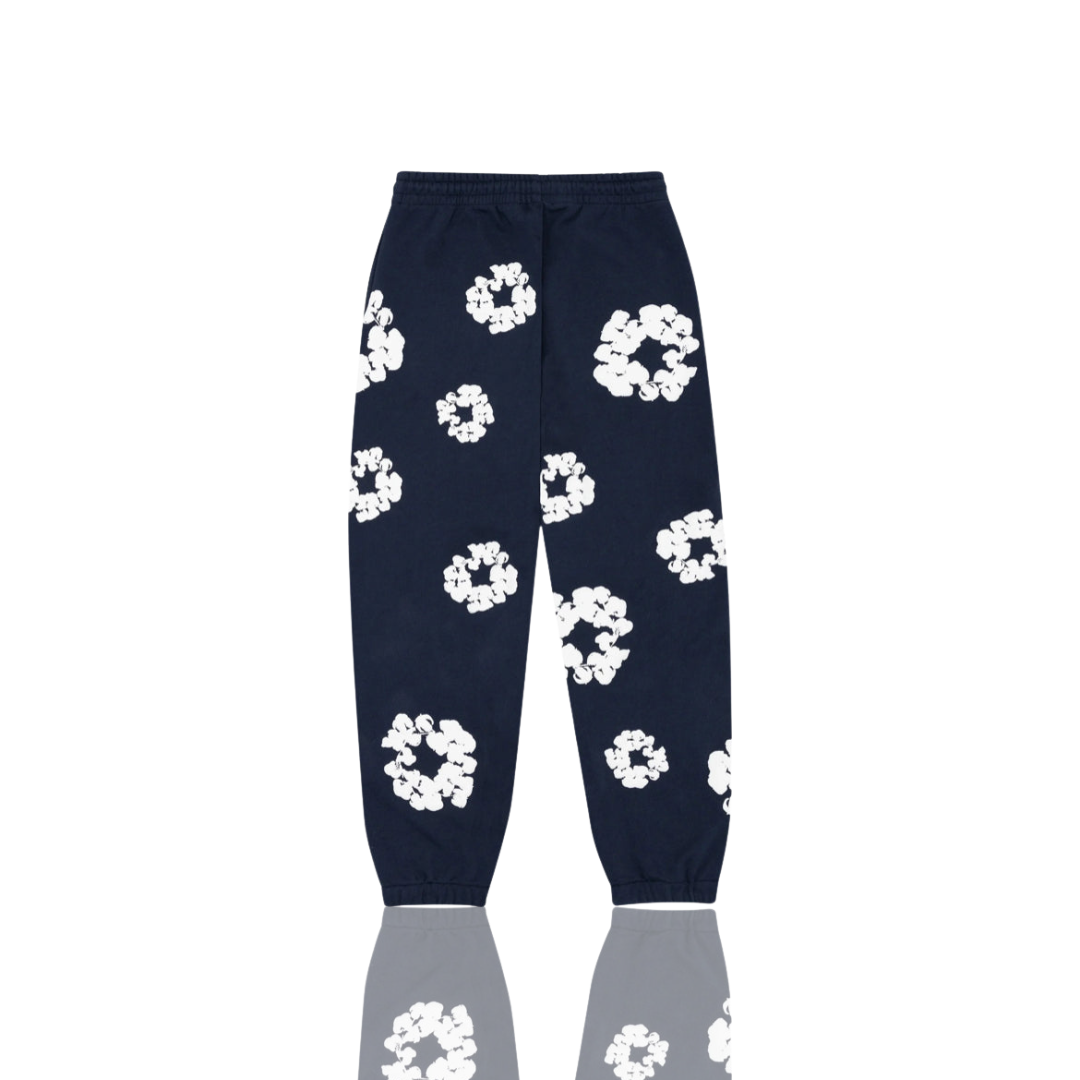 Denim Tears Navy ‘The Cotton Wreath’ Sweatpants