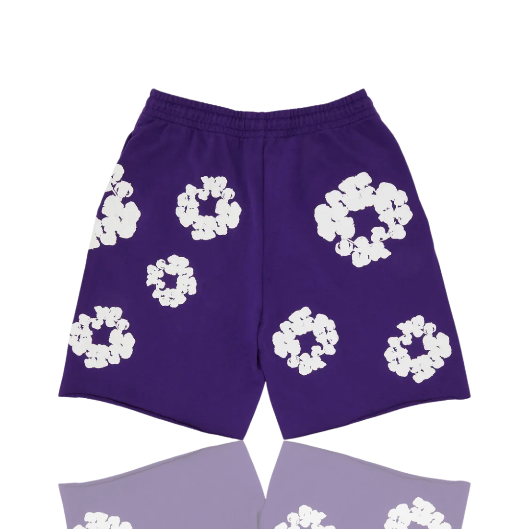 Denim Tears Purple ‘The Cotton Wreath’ Shorts