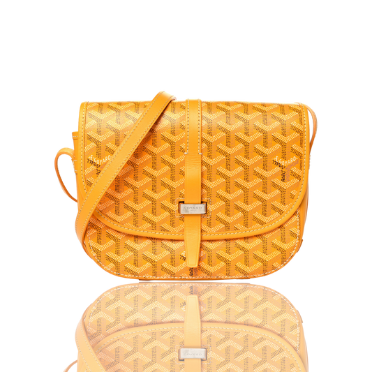 Yellow Goyard Messenger Bag