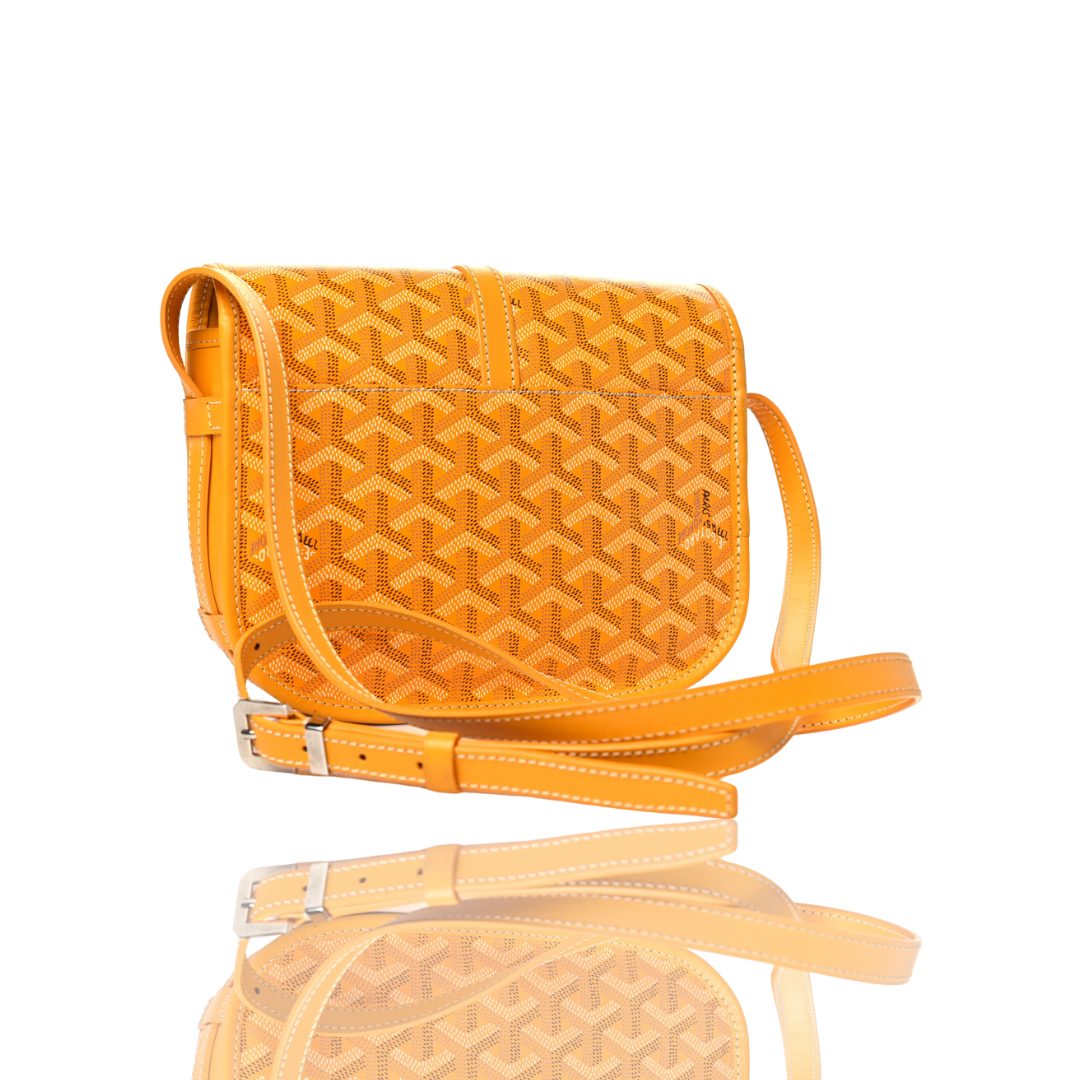Yellow Goyard Messenger Bag